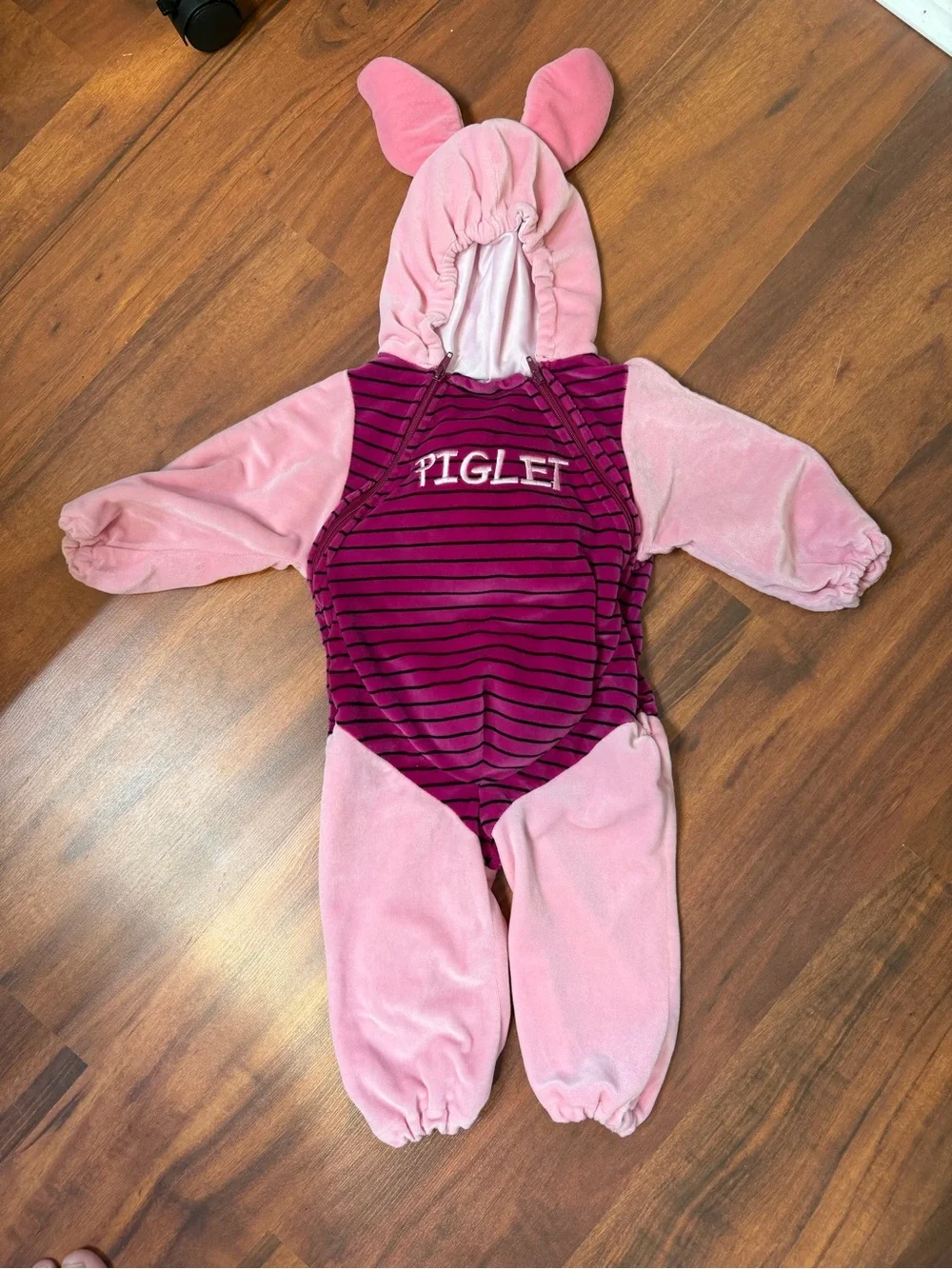 Piglet Pink Hooded Costume Kids